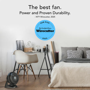 Buy now Vornado 630 Mid-Size Whole Room Air Circulator Fan for Home, 3 Speed Settings, Adjustable Tilt, Removable Grill, 9 Inch, Powerful Airflow, Manual Control Dial, Quiet Fan for Bedroom, Black at indiglob india