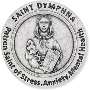 Buy now St St. Saint Dymphna Pocket Token Coin 1.2 with Prayer Catholic Patron Stress Anxiety Mental Health by Gifts Catholic, Inc. at indiglob india