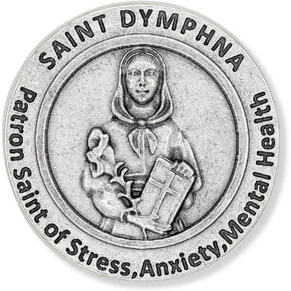 Buy now St St. Saint Dymphna Pocket Token Coin 1.2 with Prayer Catholic Patron Stress Anxiety Mental Health by Gifts Catholic, Inc. at indiglob india