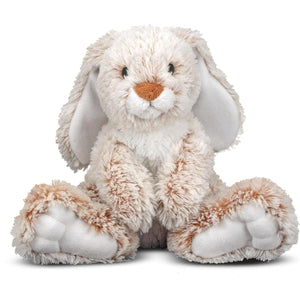Melissa & Doug Burrow Bunny Stuffed Animal Plushie with Big Feet, Floppy Ears & Fluffy Tail, Adorable Pretend Play Toddler Toys for Girls & Boys 3+