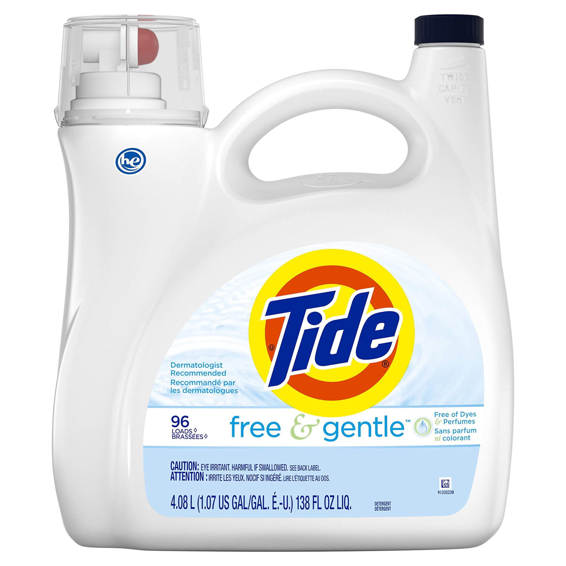 Buy now Tide Free & Gentle Liquid Laundry Detergent, Unscented, 1.47 L (32 Loads) Unscented 138 Fl Oz (Pack of 1) at indiglob india
