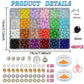 Buy now AIFNIY 570PCS Glass Beads for Jewelry Making 8mm Turquoise 24 Colors Crystal Beads Bracelet Making Kit Loose Round Gemstone Stone Spacer Chakra Energy Healing Beads Bulk DIY Crafts (Kit A) at indiglob india