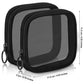 Weewooday 4 Pcs Mesh Makeup Bag Mesh Cosmetic Bag Travel Toiletry Pouch with Zipper Mini Makeup Cosmetic Purse for Daily Accessory(Small,Black)