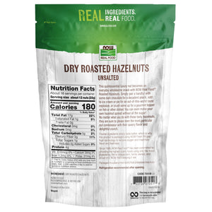 Buy now NOW Foods, Real Food, Dry Roasted & Unsalted Hazlenuts, Non-GMO, Vegan, Grown in the USA, 16 oz (454 g) at indiglob india