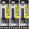 Pilot, G2 Gel Ink Refills, Fine Point 0.7 mm, Black, Pack of 6 - Black