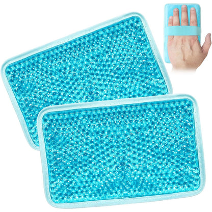 Gel Beads Ice Pack Ice Bag with Strap-1 Pack Reusable Hot & Cold Pack Compress for Knee, Shoulder, Foot, Back, Ankle, Neck, Hip, Elbow, Wisdom Tooth-7.76''x4.93''(Blue)