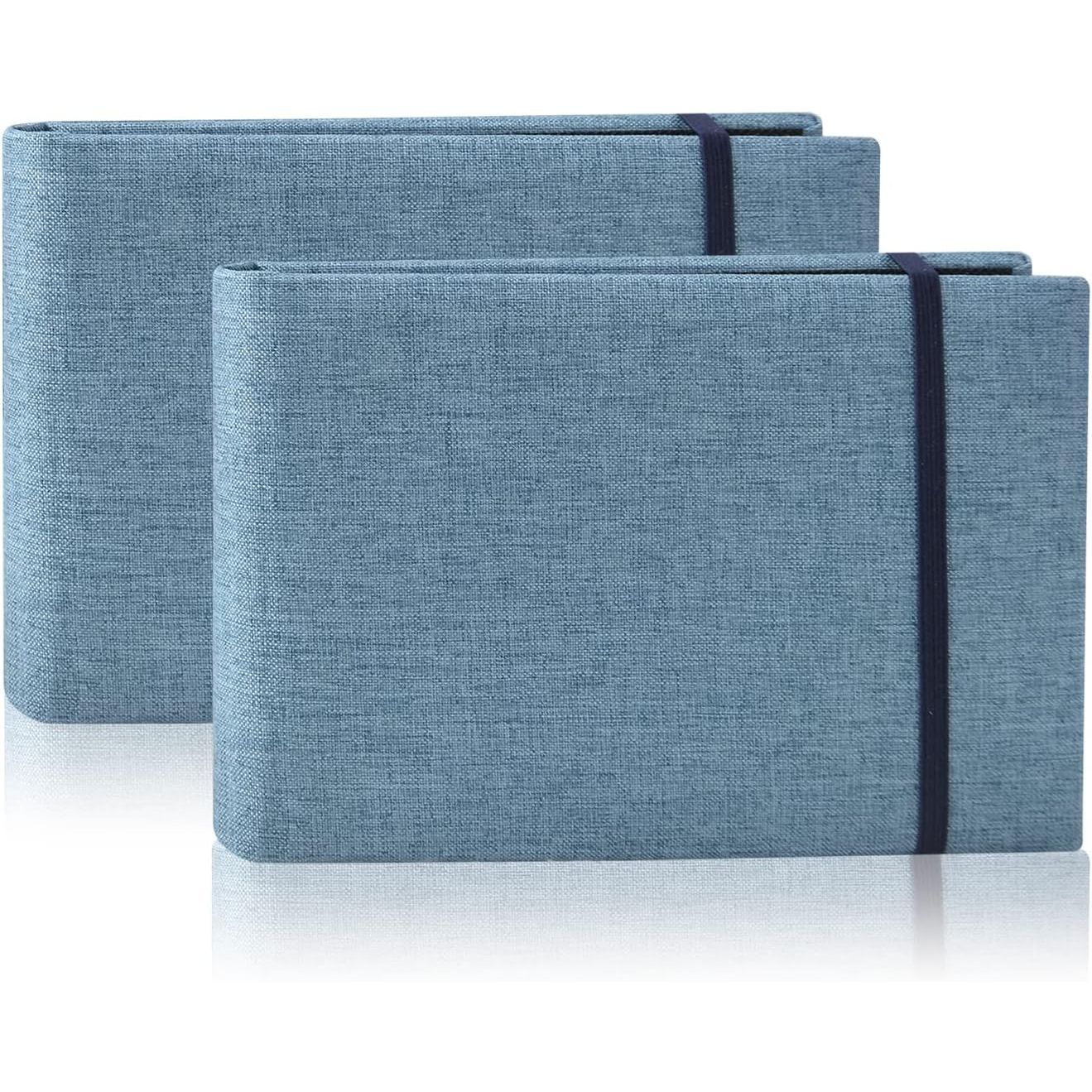 2PACK 4x6 Photo Album, 4x6 100 Pockets Linen Cover Photobook Small Capacity Pictures Book Easy to Classify and Portable for Wedding Family Baby Vacation (Blue)