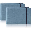 2PACK 4x6 Photo Album, 4x6 100 Pockets Linen Cover Photobook Small Capacity Pictures Book Easy to Classify and Portable for Wedding Family Baby Vacation (Blue) - Blue