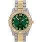 Charles Raymond Mens Big Rocks with Roman Numerals Fully Iced Out Colorful Dial Watch - ST10327 RN Single