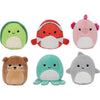 Squishville by Squishmallow Mini Plush Sealife Squad, Six 2” Sea Animals, Irresistebly soft Colorful Plush, Mini Shark, Otter, and Seahorse - ['Blue', 'Orange', 'White']