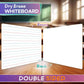 Scribbledo Double Sided Whiteboard Lined Dry Erase Board for Kids Ruled Writing Board Handwriting Practice Small White 9x12 Dry Erase Board with Lines Education Teacher Supplies