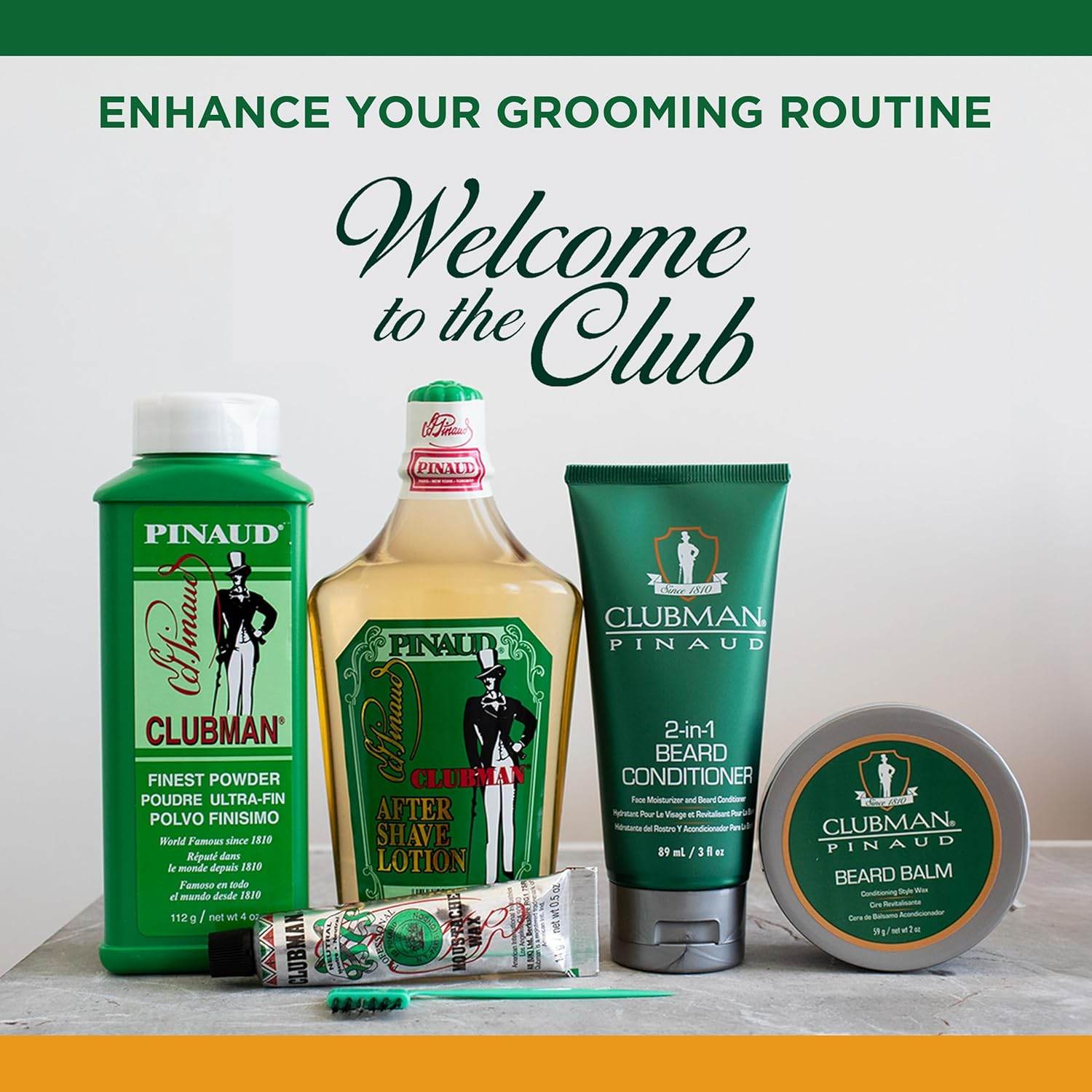 Clubman Moustache Wax – Mustache Wax for Men Strong Hold, Neutral Color, Includes Styling Brush, Hang Pack, 0.5 oz - My Store