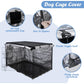 Dog Crate Cover 36 inch - Double Door, Dog Kennel Indoor, Waterproof Dog Kennel Cover with Air Vent Window, for Indoor/Outdoor Most Wire Dog Crate(Black)