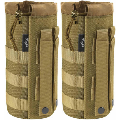 Molle Water Bottle Holder, Upgraded 1000D Nylon Tactical Molle Water Bottle Pouch, Sports Water Bottle Bag Bottom Mesh Lining Hydration Carrier for Camping, Climbing, Hiking and Travelling