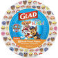 Glad for Kids Paw Patrol Emoji Paper Plates, 20 Count, 8.5 Inches | Paw Patrol Plates for Kids | Heavy Duty Disposable Soak Proof Microwavable Paper Plates for All Occasions