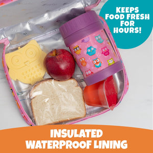 Bentology Lunch Box for Kids- Insulated, Waterproof, Durable Tote Bag Lunchbox fits Bento Boxes, Containers, Jars, Bottles- Keeps Food Hotter or Colder Longer- Back To School Reusable Sleeve For Girls