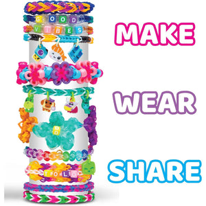 Rainbow Loom® Loomi-Pals™ MEGA Combo Set, Features 60 Cute Assorted LP Charms, The New RL 2.0, Happy Looms, Hooks, Alpha & Pony Beads, 5600 Colorful Bands All in a Carrying Case for Boys and Girls 7+