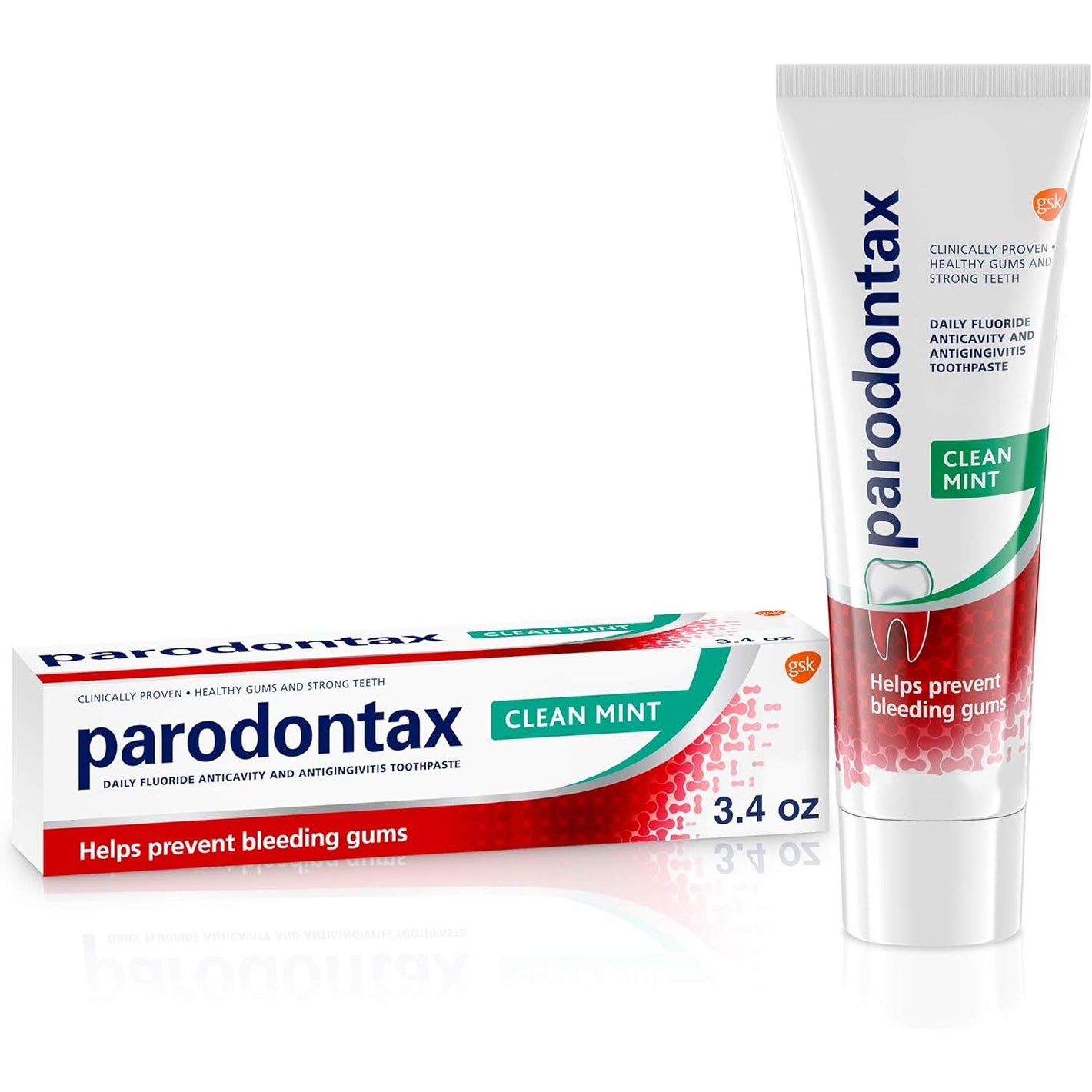 Parodontax Toothpaste for Bleeding Gums, Gingivitis Treatment and Cavity Prevention, Clean mint - 3.4 Ounces