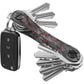 KEYSMART Key Holder for Keychain - Compact Key Organizer for Key Chain, Minimalist Clutter-Free EDC Keychains, Key Ring for Car Fobs Key Chains, Expandable (Up to 8 Keys, Black Flex)