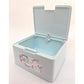 Sanrio Cinnamoroll Cute Box with One Touch Open Lid, Makeup / Accessory/ Cosmetic Case, 4.2 x 3.5 x 2.1in