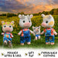 Buy now Honey Bee Acres The Cloverberrys Cow Family, 4 Miniature Doll Figures, Small at indiglob india