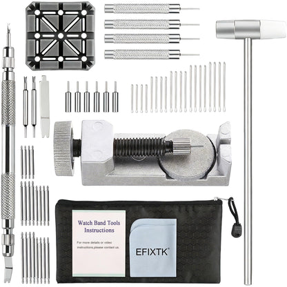 Buy now Watch Band Strap Link Pins Remover Repair Tool,24 in 1 Kit with 6 Extra Tips Replacement,20PCS Cotter Pin,Spring Bar Tool Set,1PCS Head Hammer at indiglob india