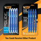 BIC Glide Bold Blue Ballpoint Pens, Bold Point (1.6mm), 4-Count Pack, Retractable Ballpoint Pens With Comfortable Full Grip