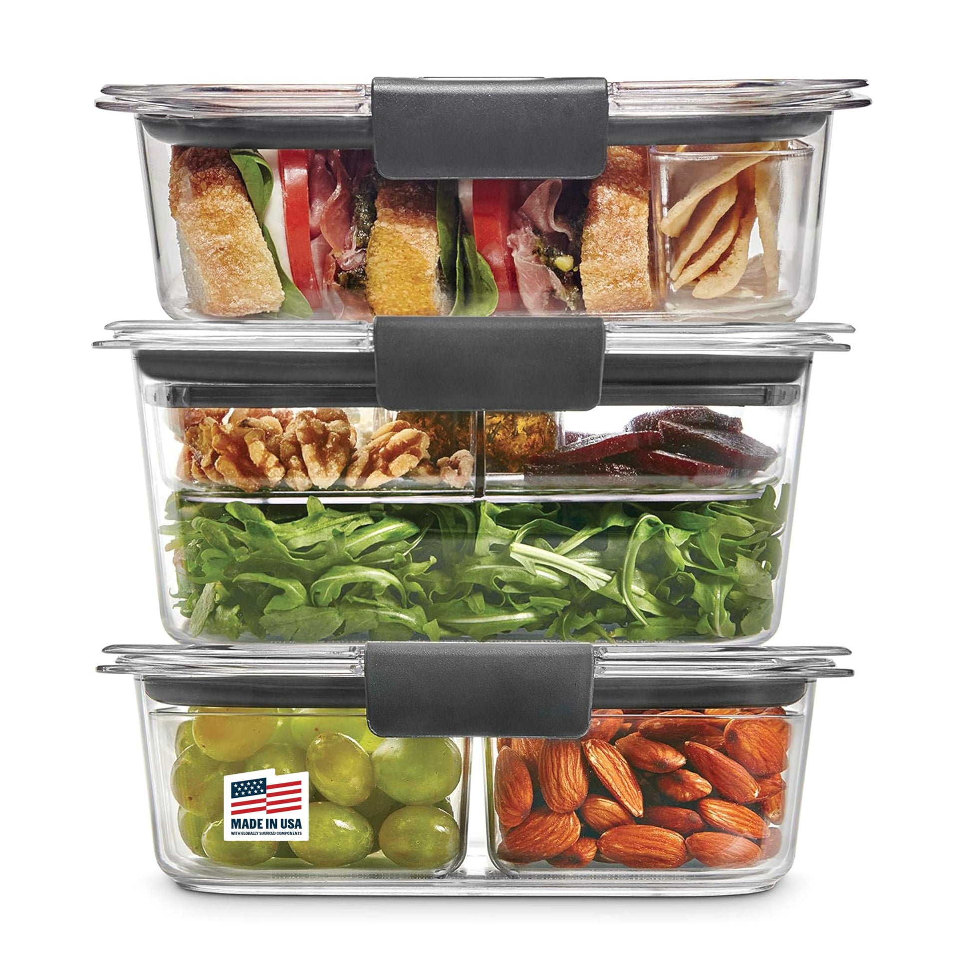 Buy now Rubbermaid Brilliance Food Storage Containers, Set of 5 (10 Pieces), BPA-Free, Leak-Proof, Clear at indiglob india