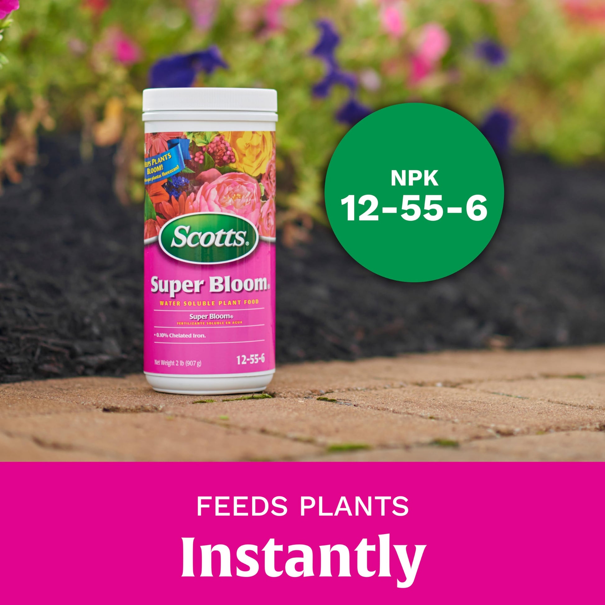 Buy now Scotts Super Bloom Water Soluble Plant Food, 2 lb - NPK 12-55-6 - Fertilizer for Outdoor Flowers, Fruiting Plants, Containers and Bed Areas - Feeds Plants Instantly at indiglob india