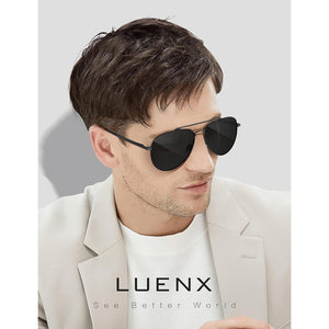 LUENX Aviator Sunglasses for Men Women Polarized Driving Classic Shades - UV 400 Protection with Accessories 60MM