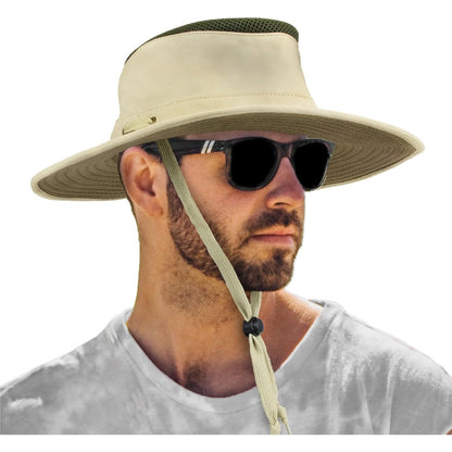 SUN CUBE Wide Brim Sun Hat for Men Women, Sun Protection UV Hat, Safari Hiking Boonie Hat