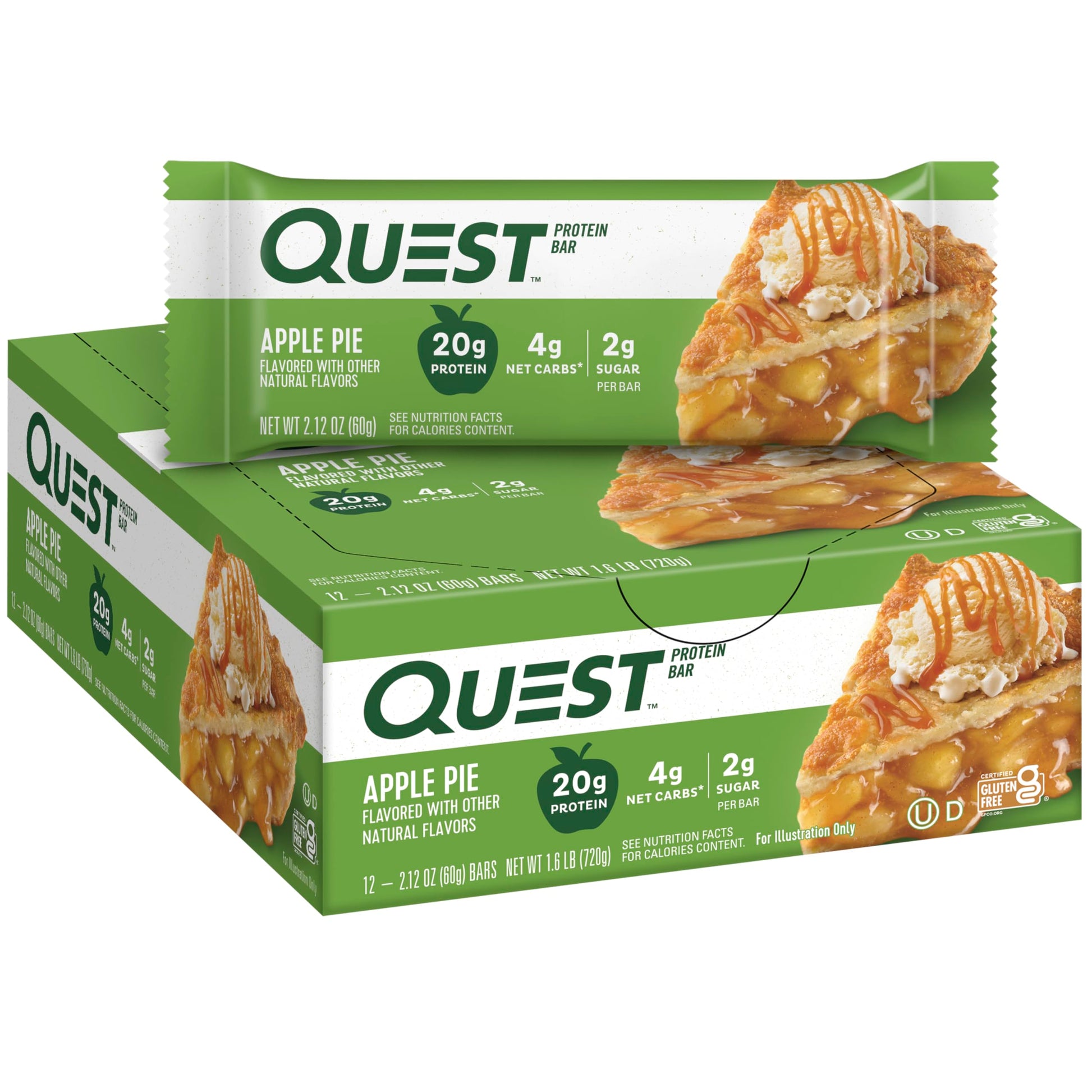 Buy now Quest Nutrition Chocolate Brownie Protein Bar, 20g Protein, 1g Sugar, 4g Net Carb, High Fiber, Gluten Free, 12 Count at indiglob india