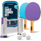 PRO SPIN All-in-One Ping Pong Set - Retractable Ping Pong Net for Any Table (72"), Ping Pong Paddles and Balls, Storage Case - Portable Table Tennis Family Games, Gifts for Boys & Girls