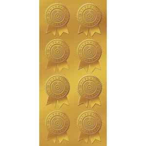 Great Papers! Starburst Ribbon Embossed Gold Foil Certificate Seal, for Diplomas and Awards, 48 Pack (903418)