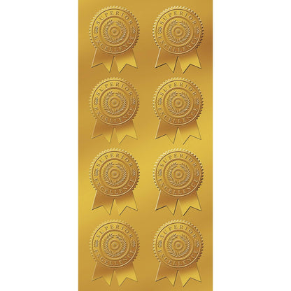 Great Papers! Starburst Ribbon Embossed Gold Foil Certificate Seal, for Diplomas and Awards, 48 Pack (903418)