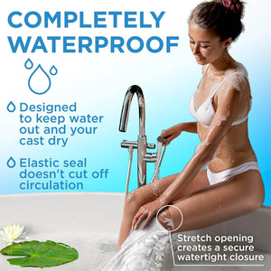 100% Waterproof Cast Covers for Shower Leg - Tight Seal - Reusable Adult 2pk Half Leg Cast Protectors - Knee, Ankle, Foot - My Store