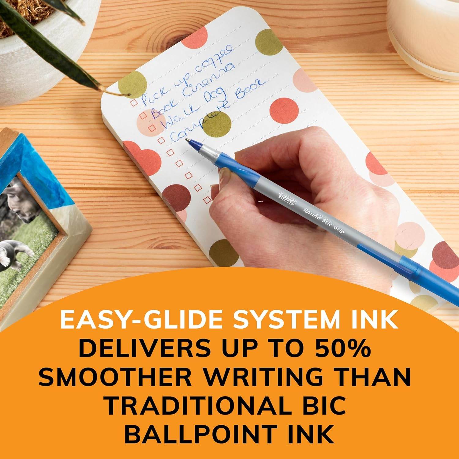 BIC Round Stic Grip Xtra Comfort Red Ballpoint Pens, Medium Point (1.2mm), 12-Count Pack, Excellent Writing Pens With Soft Grip for Superb Comfort and Control - My Store