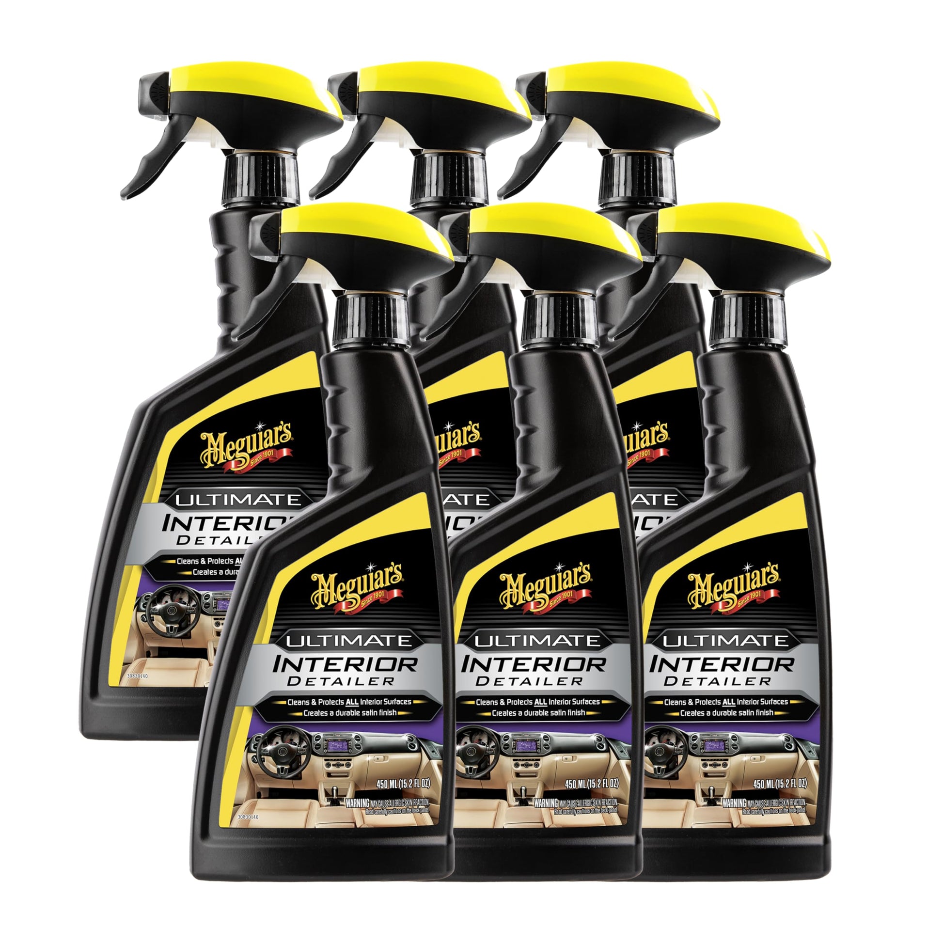 Buy now Meguiar's G16216 Ultimate Interior Detailer, Protects Interior Surfaces from Dirt and Grime, Leaves Your Surfaces Protected from UV Rays and Giving It a Lasting Finish, 15.2 Oz Spray Bottle 15.2 Fl Oz (Pack of 6) at indiglob india