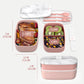 Buy now Bentgo Classic - Adult Bento Box, Stackable 3-Compartment Lunch Box with Removable Utensil Set and Sealing Strap, BPA-Free, Food Container Ideal for Meal Prep, Work, and On the Go (Blush Marble) at indiglob india