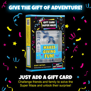 Buy now BILZ® Super Maze | Gift Card Puzzle Game for Ages 8+ | Made in USA | Easy Fun Setup | Fits Gift Cards, Cash (Folded), and Notes | Great for Graduations, Christmas, & Birthdays at indiglob india