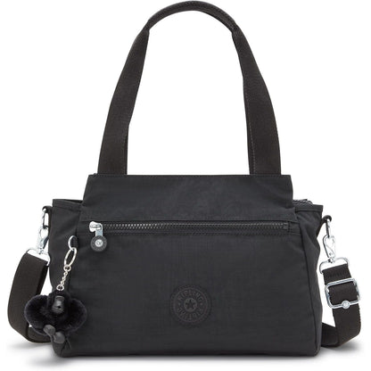 Kipling Womens Elysia Bag, Lightweight, Multi-compartment Magnetic Snap Pockets, Shoulder Crossbody Bag, Black Noir, 11.5 L X 9 H X 5 D US