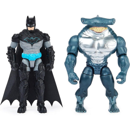 DC Comics Batman 4-inch Bat-Tech Batman and Robin Action Figures with 6 Mystery Accessories, for Kids Aged 3 and up, Amazon Exclusive