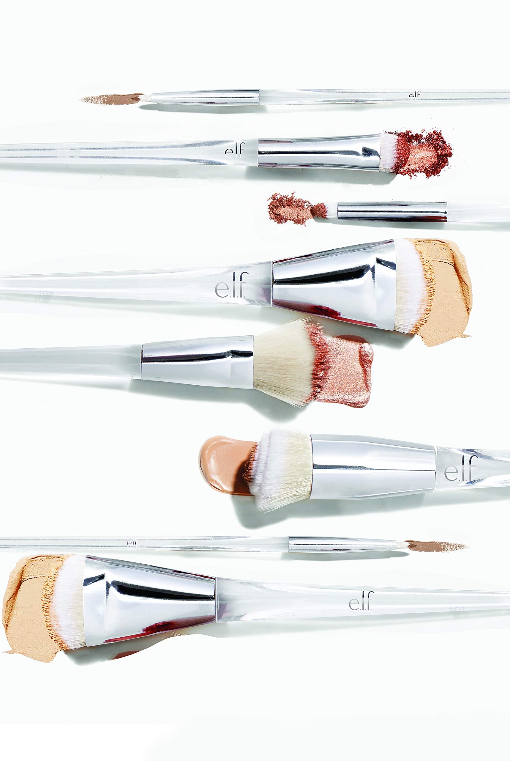 Buy now e.l.f. Precision Swirl Foundation Brush, Blends Liquid Foundation Smoothly Onto Skin, Triangular Handle For Ultimate Control, Vegan & Cruelty-Free at indiglob india