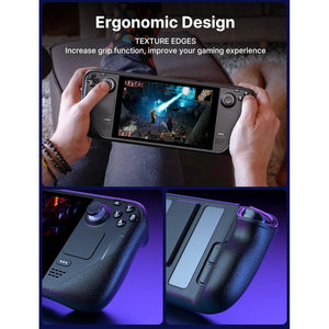 JSAUX Kickstand Case Compatible with Steam Deck/OLED, PC0105 Upgrade The Adjustable Angle Stand Steam Deck Cover TPU Protective Case, Shock-Absorption, Non-Slip and Anti-Scratch Design