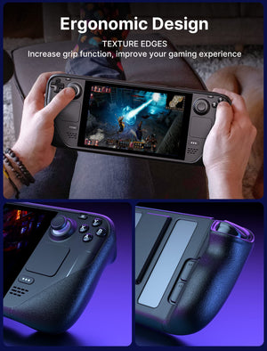 Buy now JSAUX Kickstand Case Compatible with Steam Deck/OLED, PC0105 Upgrade The Adjustable Angle Stand Steam Deck Cover TPU Protective Case, Shock-Absorption, Non-Slip and Anti-Scratch Design at indiglob india