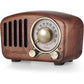 Vintage Greadio Walnut Wood Bluetooth Speaker Radio - Retro Style, Bass Enhancement, Loud Volume, Bluetooth 5.0, MP3 & FM Radio