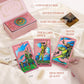 Tarot Cards for Beginners Pink Tarot Cards with Guide Book Gold Foil with Meanings on Them 78 Classic Origina Waterproof Rider Waite Taro Deck Fortune Telling Game（Pink）