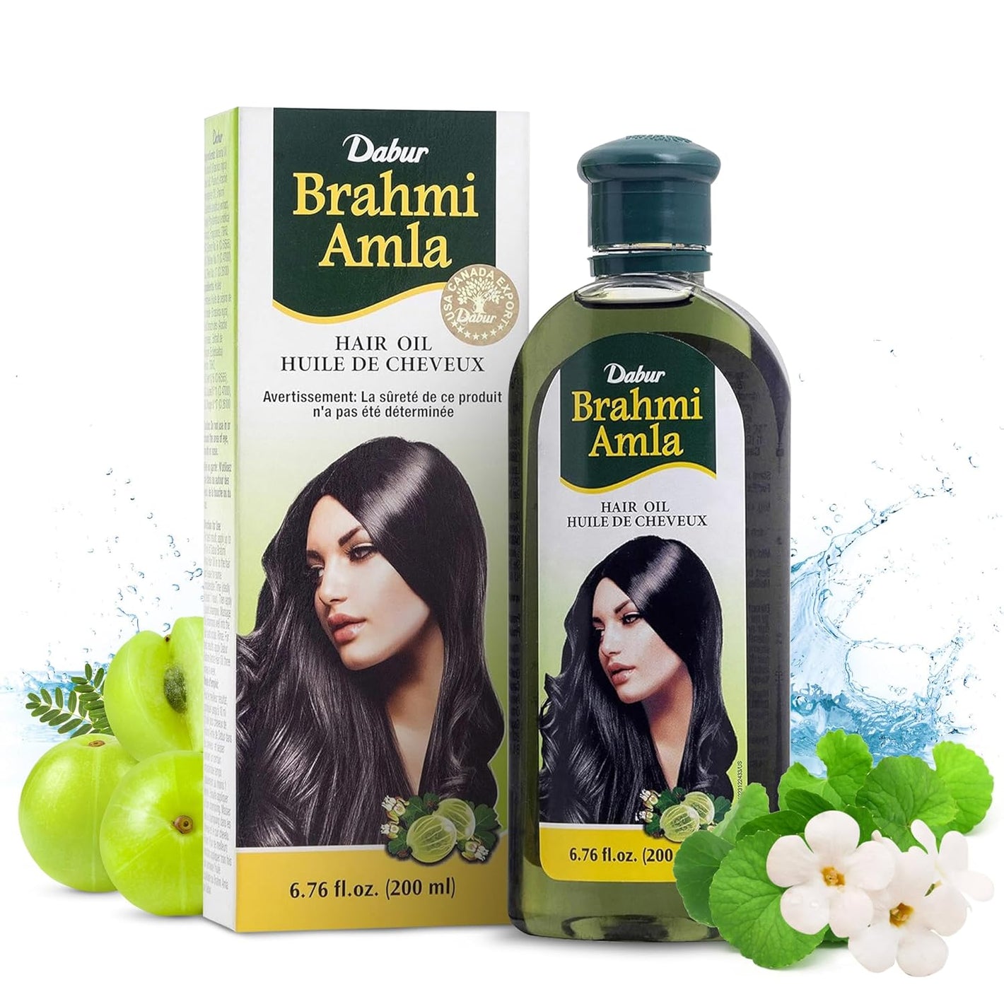 Dabur Brahmi Amla Hair Oil – Indian Herbal Amla Hair Oil for Strong, Manageable Hair – Hair, Scalp Nourishment, and Shine – 200ML (6.76 fl oz)