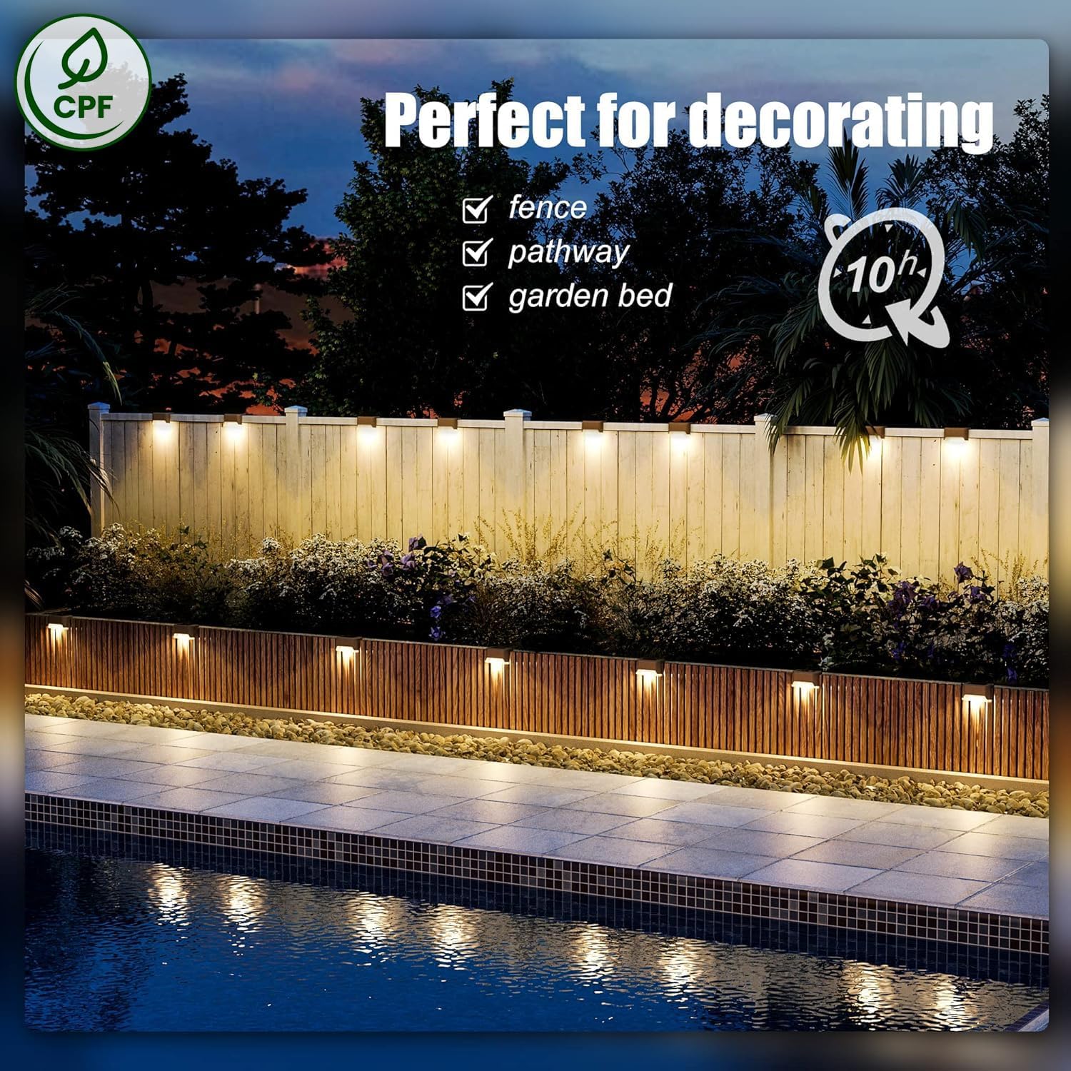 Buy now SOLPEX Solar Deck Lights Outdoor 16 Pack, Solar Step Lights Waterproof Led Solar lights for Outdoor Stairs, Step , Fence, Yard, Patio, and Pathway(Warm White) at indiglob india