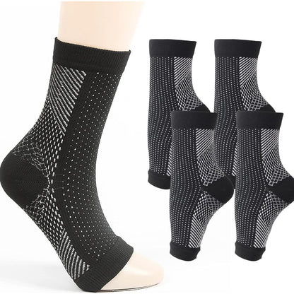 Heelsium Pain Relief Socks, Heelsium Instant Pain Relief Socks, Compression Socks for neuropathy pain, plantar fasciitis socks for women (Black,2pairs,L)